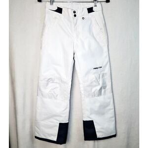 ARCTIX KIDS WHITE SNOW PANTS REINFORCED KNEES & WATER RESISTANT MEDIUM
